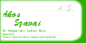akos szavai business card