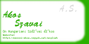 akos szavai business card